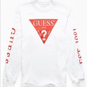 Guess Triangle Logo Long Sleeve Tee